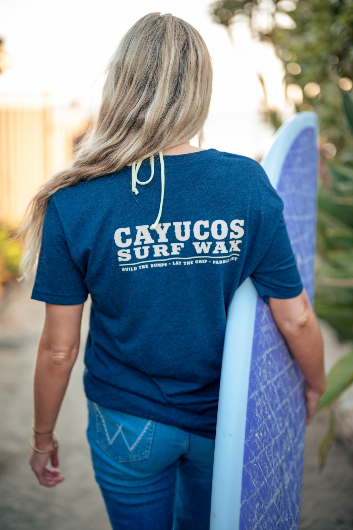 Cayucos Surf Wax Heritage Tee | Navy · Sand