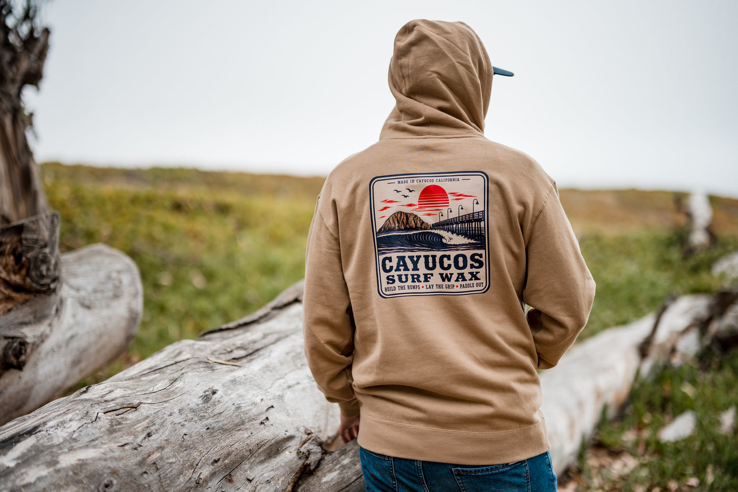 Cayucos Surf Wax Classic Hoodie | Sandstone
