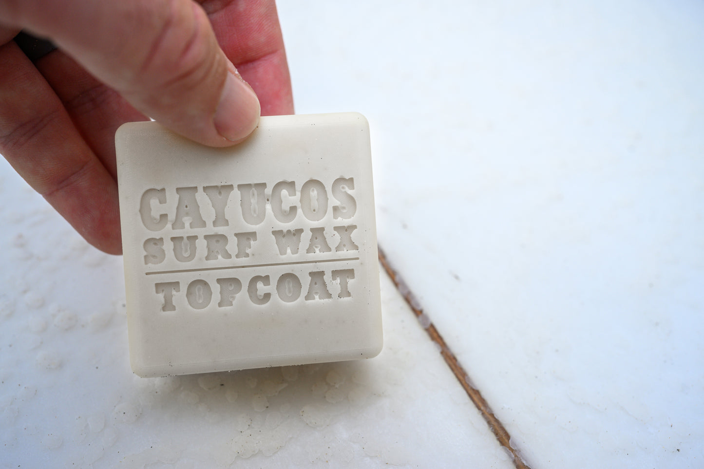 Cayucos Surf Wax Cold Water Topcoat surf wax designed for cold water surfing