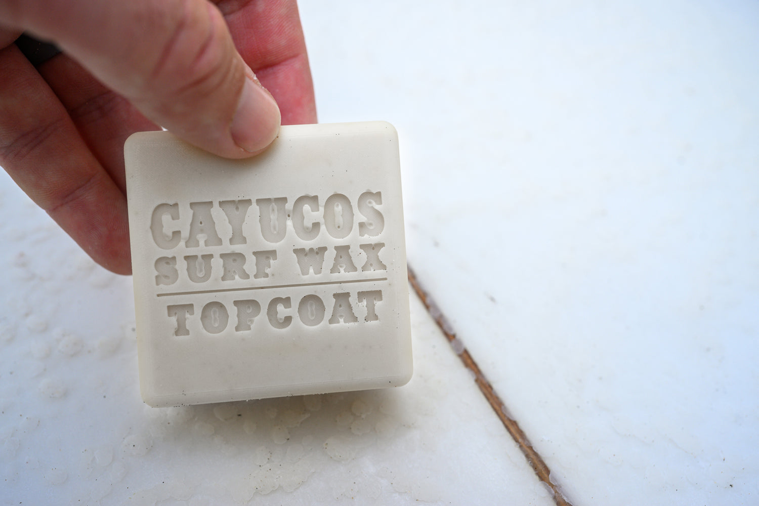 Cayucos Surf Wax Cold Water Topcoat surf wax designed for cold water surfing
