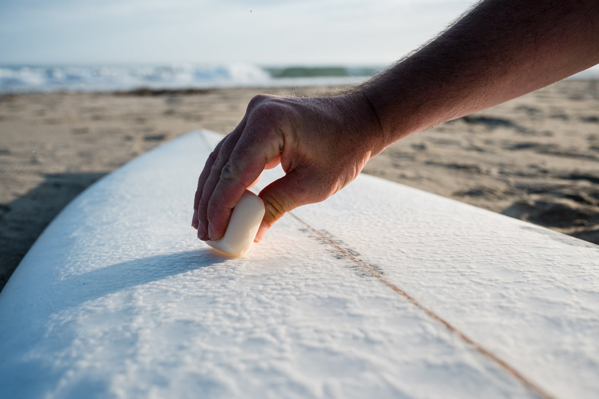 Cayucos Surf Wax surfboard waxing