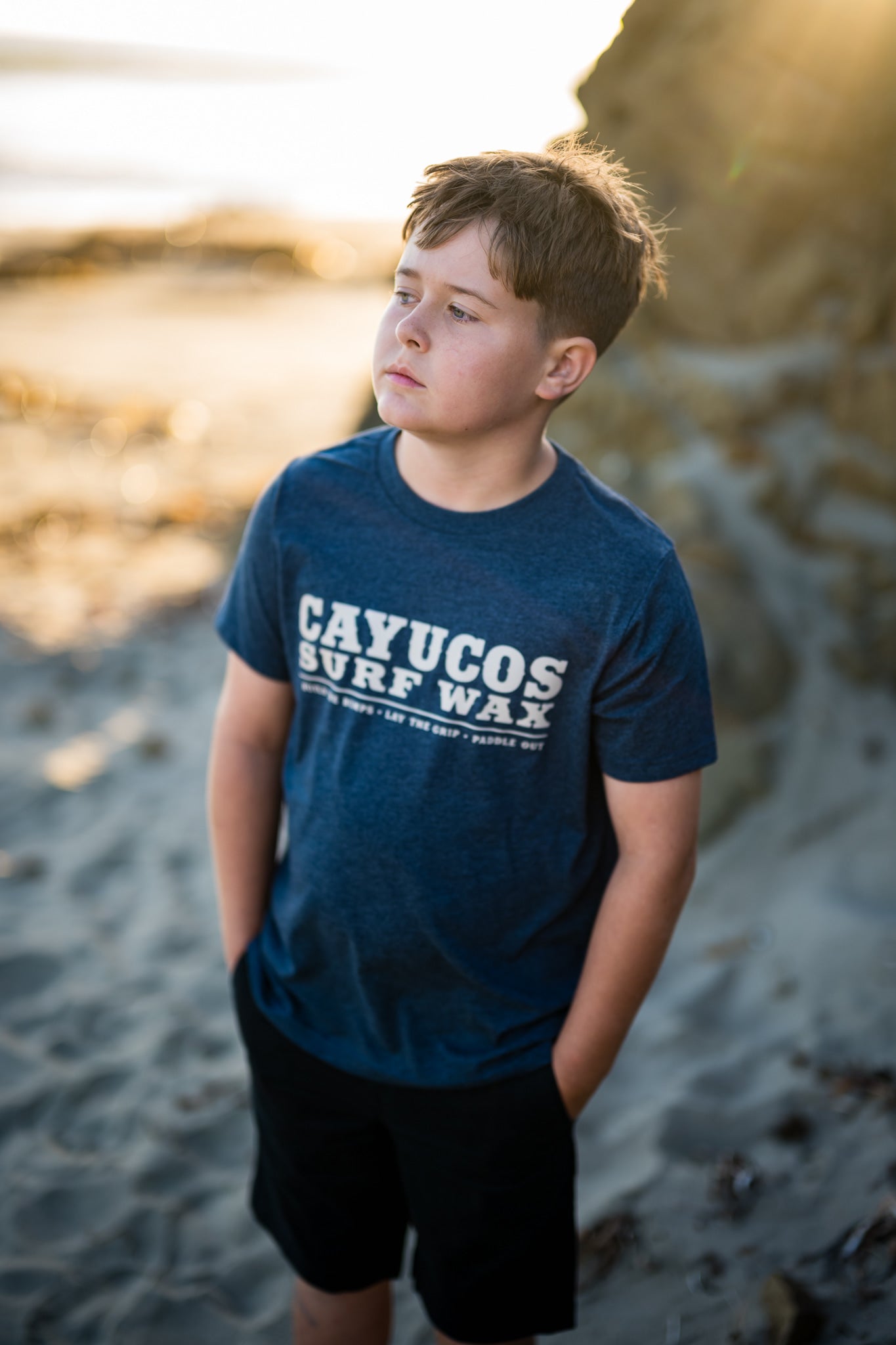 Groms Heritage Tee - Blue · Tan