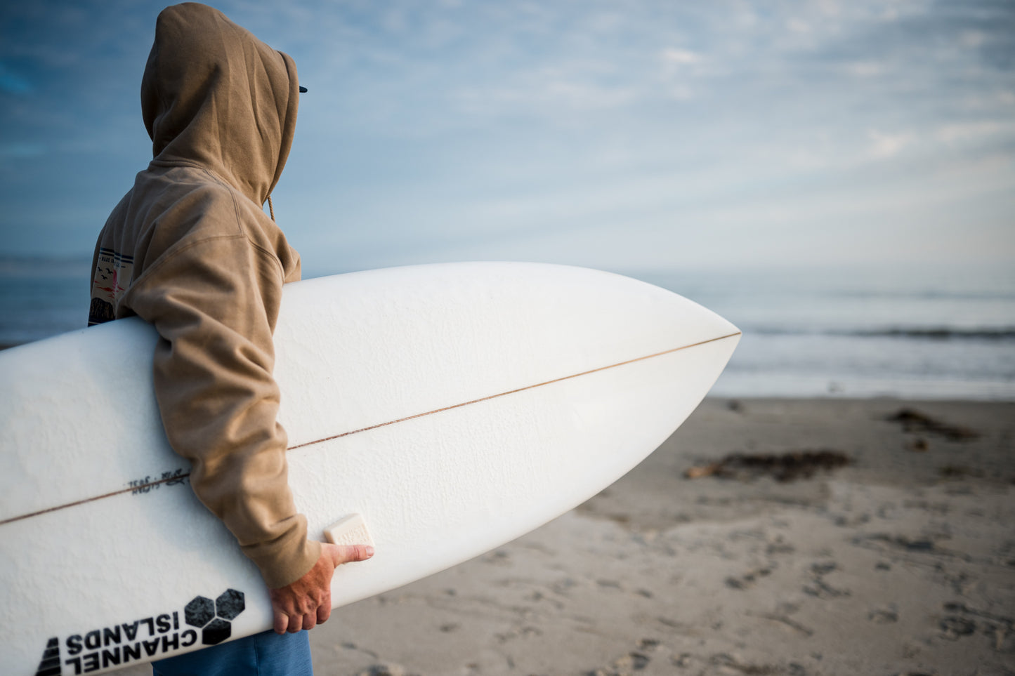 Sandstone Cayucos Surf Wax Classic hoodie & bar of Cayucos Surf Wax