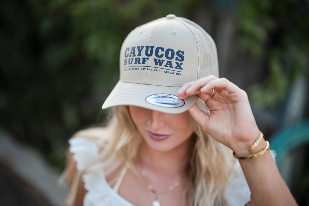 Cayucos Surf Wax Heritage Hat | Khaki · Navy