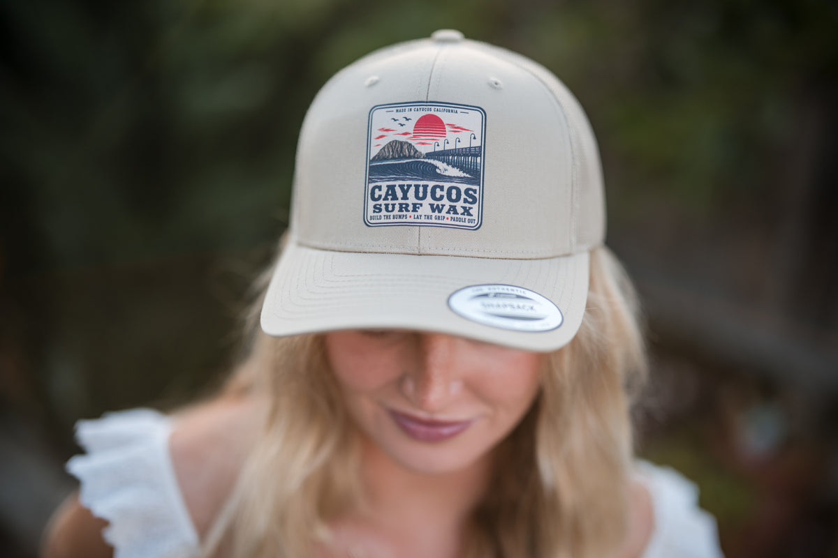 Cayucos Surf Wax Classic Trucker Hat | Khaki