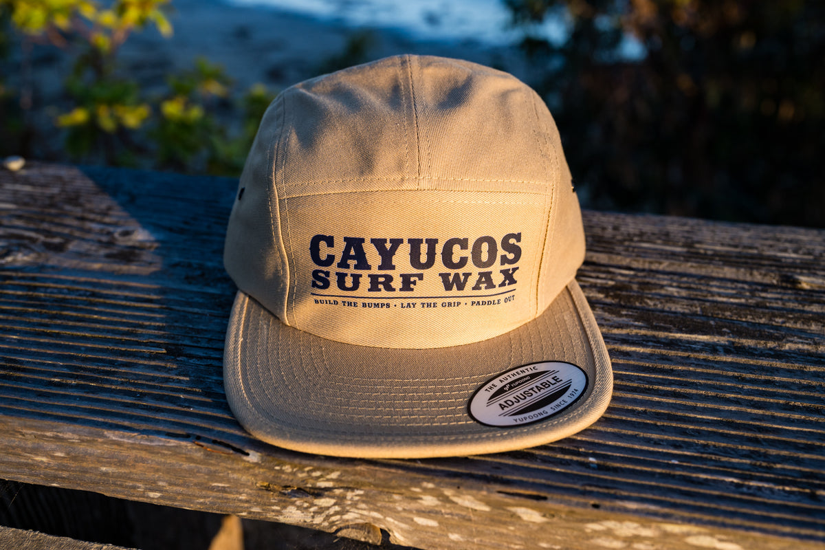Cayucos Surf Wax Flat Bill Camper Hat | Tan