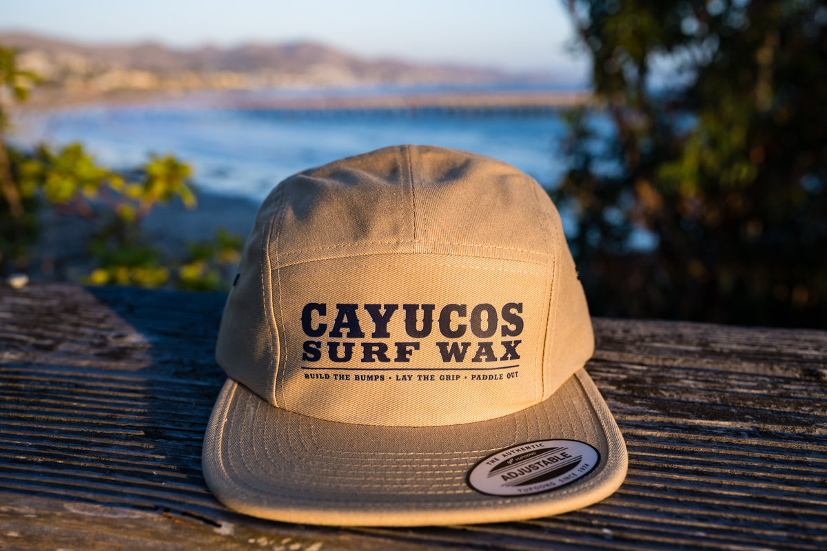 Cayucos Surf Wax Flat Bill Camper Hat | Tan