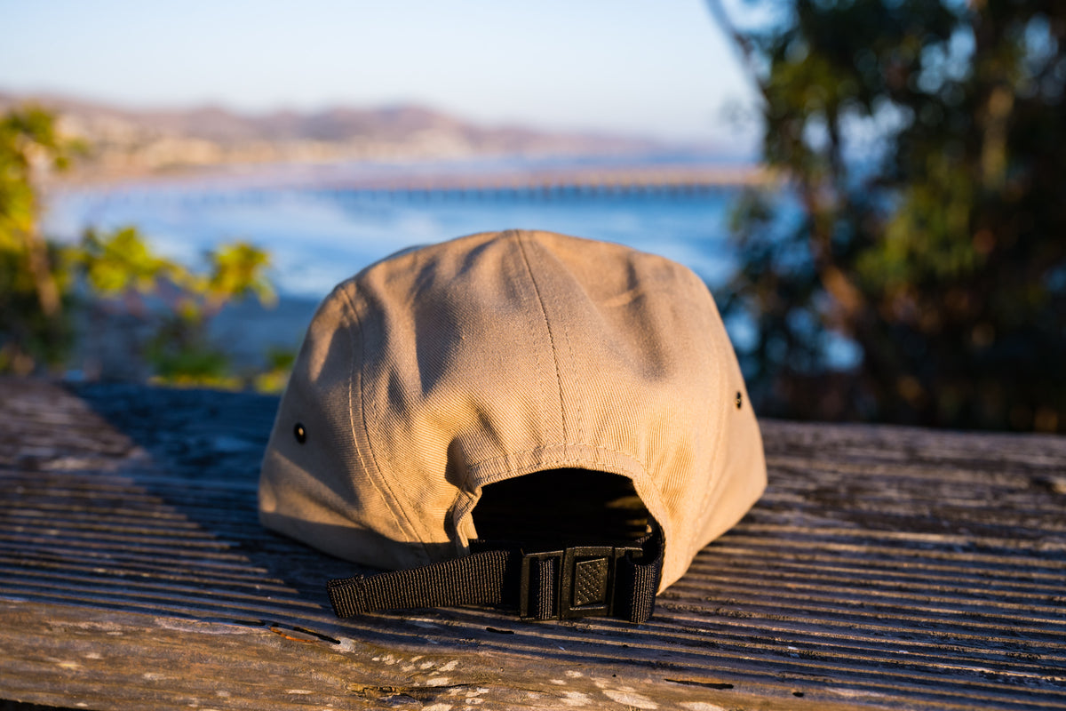 Cayucos Surf Wax Flat Bill Camper Hat | Tan