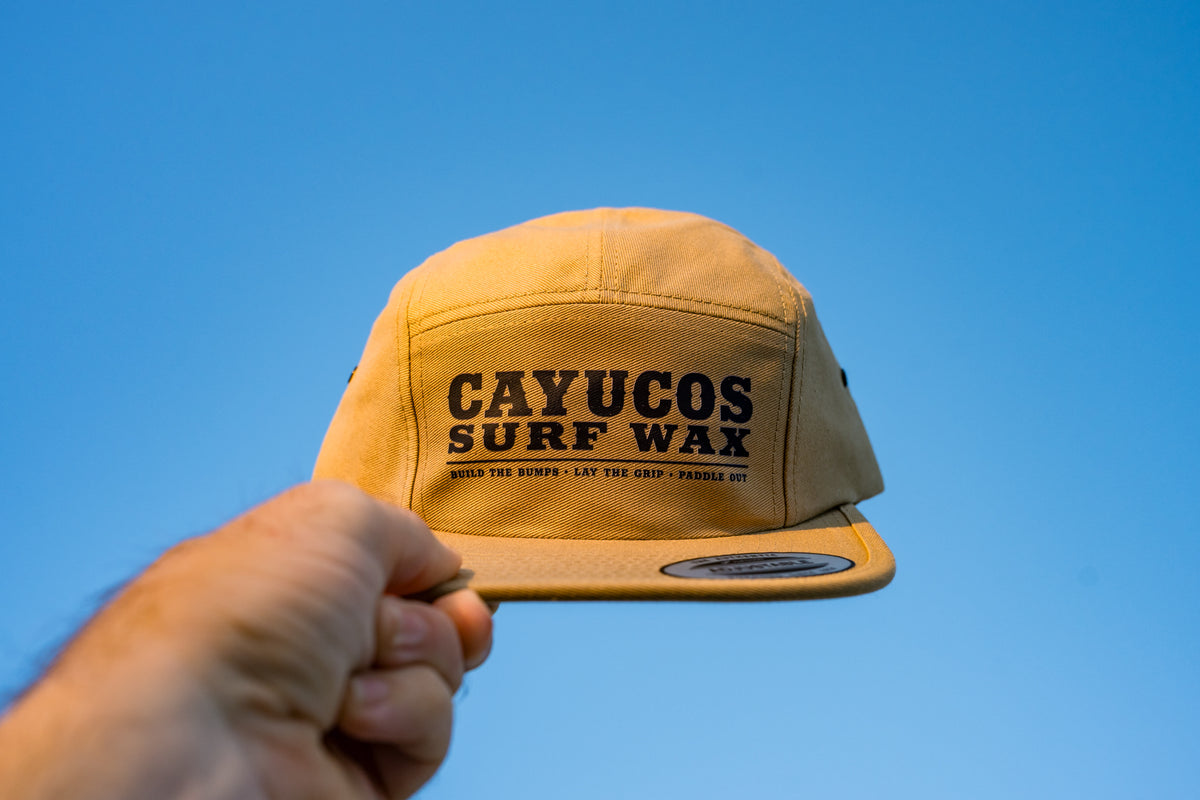 Cayucos Surf Wax Flat Bill Camper Hat | Tan