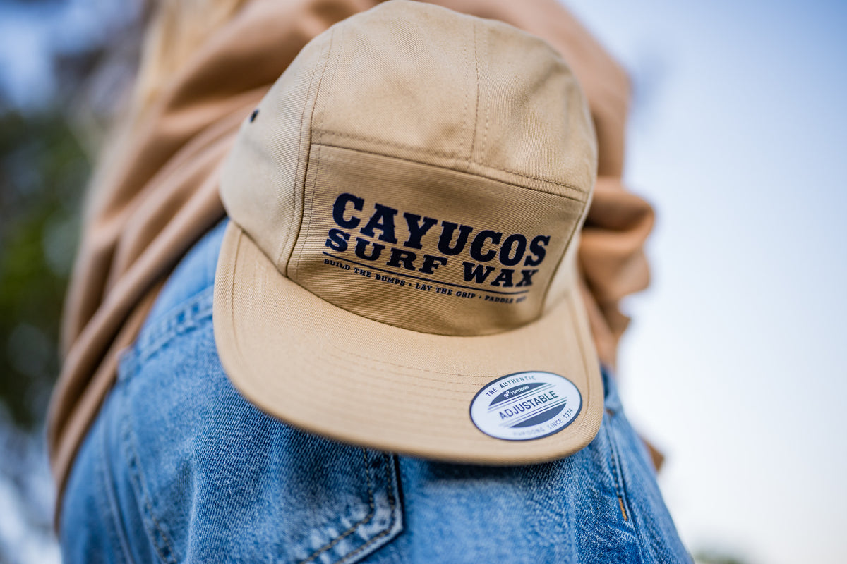 Cayucos Surf Wax Flat Bill Camper Hat | Tan